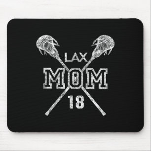 Alfombrilla De Ratón Lax Mom #18 Lacrosse Mom Número 18 de madre