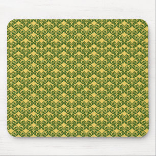 Alfombrilla De Ratón Lazos de Damasco de Musgo Dorado