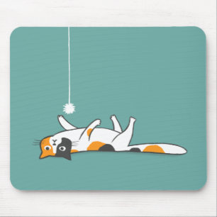 Alfombrilla De Ratón Lazy Calico Cat Mousepad del Mascota Kitty Lover