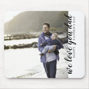 Alfombrilla De Ratón Le amamos foto del personalizado del papá