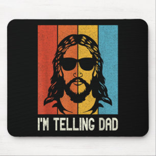 Alfombrilla De Ratón Le voy a decir a papá - Jesús con gafas de sol - C