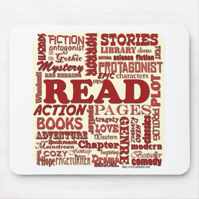 Alfombrilla De Ratón ¡Lea todos sobre él rojo! (Frente)