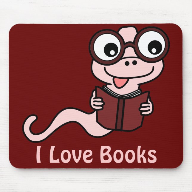 Alfombrilla De Ratón Lea un mes del libro: Amo los libros (Frente)
