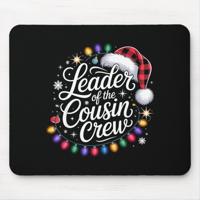 Alfombrilla De Ratón Leader Of The Cousin Crew Xmas Lights Red Plaid Sa (Frente)
