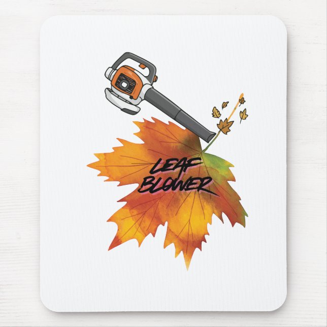 Alfombrilla De Ratón Leaf Blower Fall Costume (Frente)