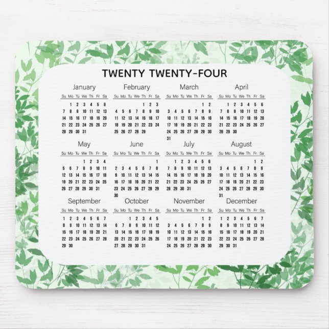 Alfombrilla De Ratón Leafy Design 2024 Mousepad (Frente)