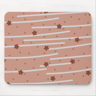 Alfombrilla De Ratón Leche Estrellas de chocolate y patrón de rayas