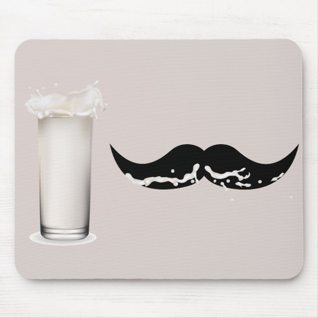 Alfombrilla De Ratón Leche Mustache Creme (Frente)