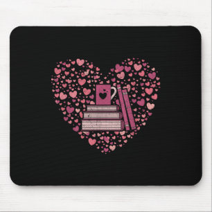 Alfombrilla De Ratón Lector de libros de corazón de libros Regalo Bookw