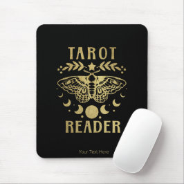 Alfombrilla De Ratón Lector de Tarot de Oro Fase Lunar Mariposa Estrell