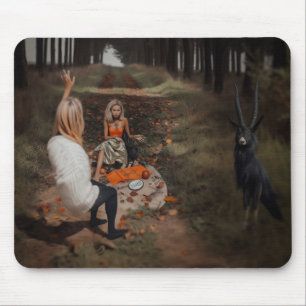 Alfombrilla De Ratón Lector psiquico medio Witchy oscuro oculto arte de