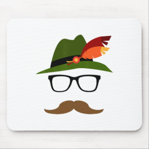 Alfombrilla De Ratón Lederhosen German Face Gles Halloween