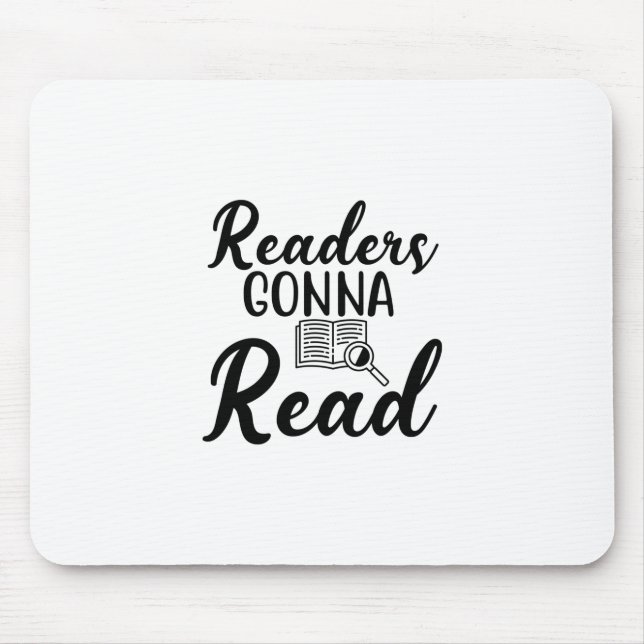 Alfombrilla De Ratón Leer lectores de arte va a leer (Frente)
