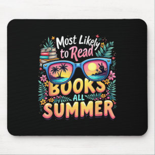 Alfombrilla De Ratón Leer libros todo el verano Más probable divertido 