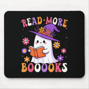 Alfombrilla De Ratón Leer Más Libros Fantasma Leyendo Libro Divertido P