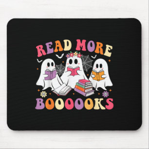 Alfombrilla De Ratón Leer más libros Groovy Halloween Teacher Ghost B