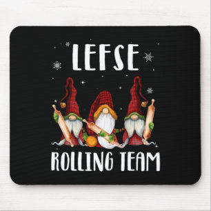 Alfombrilla De Ratón Lefse Rolling Team Gnomes Navidades Xmas Plaid Kid