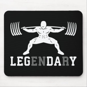 Alfombrilla De Ratón Leg Day - Legendario - Squat - Gym Inspirador