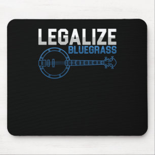 Alfombrilla De Ratón Legalize Bluegrass Banjo Country Music Band Gift