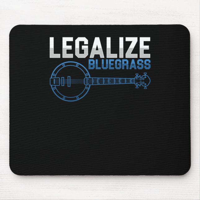 Alfombrilla De Ratón Legalize Bluegrass Banjo Country Music Band Gift (Frente)