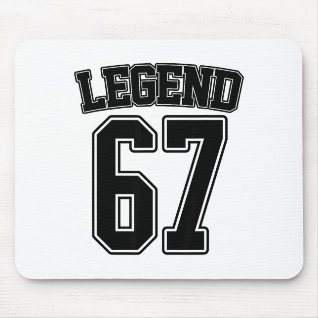 Alfombrilla De Ratón Legend 67 Six Seven Srts Number Varsity Team 67th  (Frente)