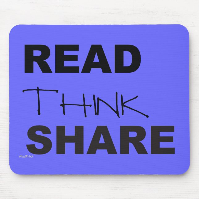 Alfombrilla De Ratón Leído piense la parte (Frente)