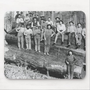 Alfombrilla De Ratón Leñadores en California, 1891