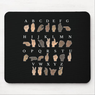 Alfombrilla De Ratón Lenguaje de Rótulo mano ASL Gesto de la mano Conci