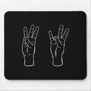 Alfombrilla De Ratón Lenguaje de señas Asl Divertido 67 Meme Viral Sign