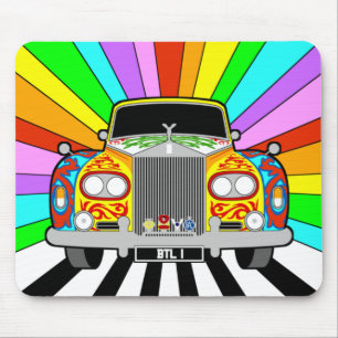 Alfombrilla De Ratón Lennon Psychedelic Pintado Classic Car Mouse Mat