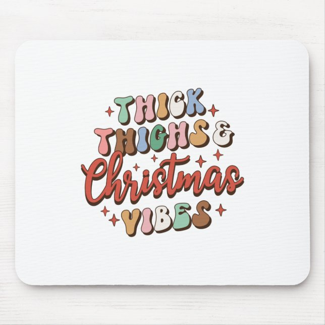 Alfombrilla De Ratón Lentes gruesas y vibraciones de Navidades de regal (Frente)