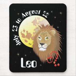Alfombrilla De Ratón Leo julio 23 a agosto 22 Mouse Pad