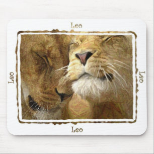 Alfombrilla De Ratón Leo - Leones en el Mousepad de lápiz de color