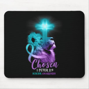 Alfombrilla De Ratón León cristiano cruza la biblia religiosa versus su