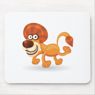 Alfombrilla De Ratón León del bebé del dibujo animado