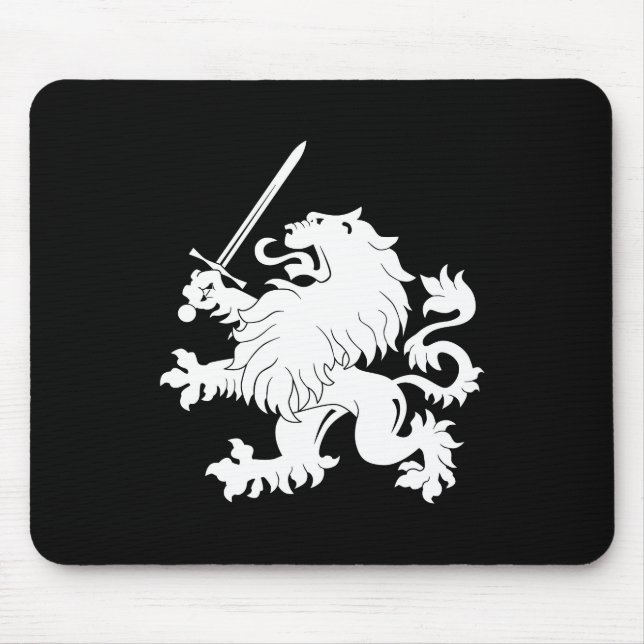 Alfombrilla De Ratón León desenfrenado con la heráldica Mousepad de la (Frente)