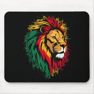 Alfombrilla De Ratón León Jamaiquino Bandera Rasta León De Judá