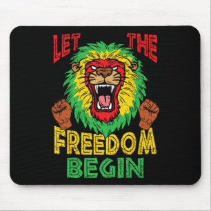 Alfombrilla De Ratón León rasta Libertad Junetdecilla Historia Negra Áf