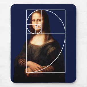 Alfombrilla De Ratón Leonardo da Vinci Mona Lisa Fibonacci Sequence