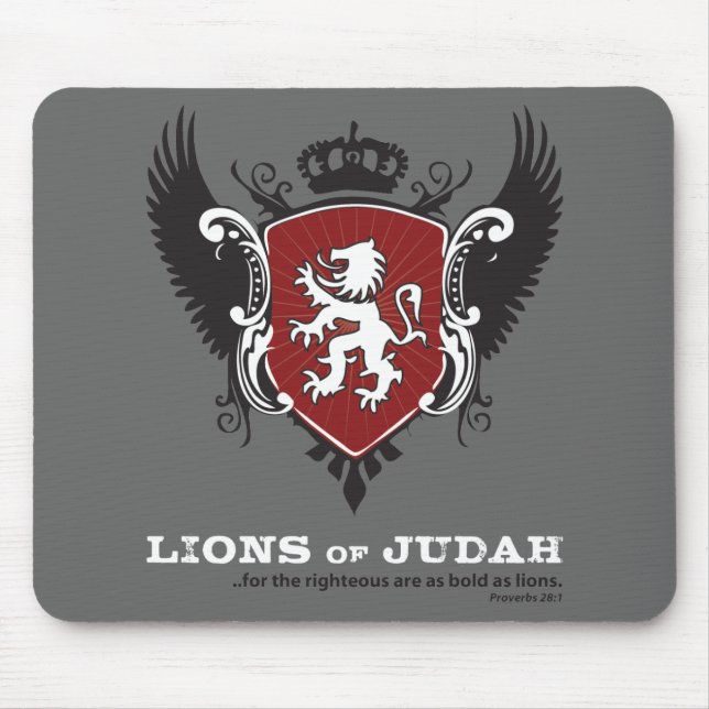 Alfombrilla De Ratón Leones de Judah Mousepad - gris oscuro (Frente)