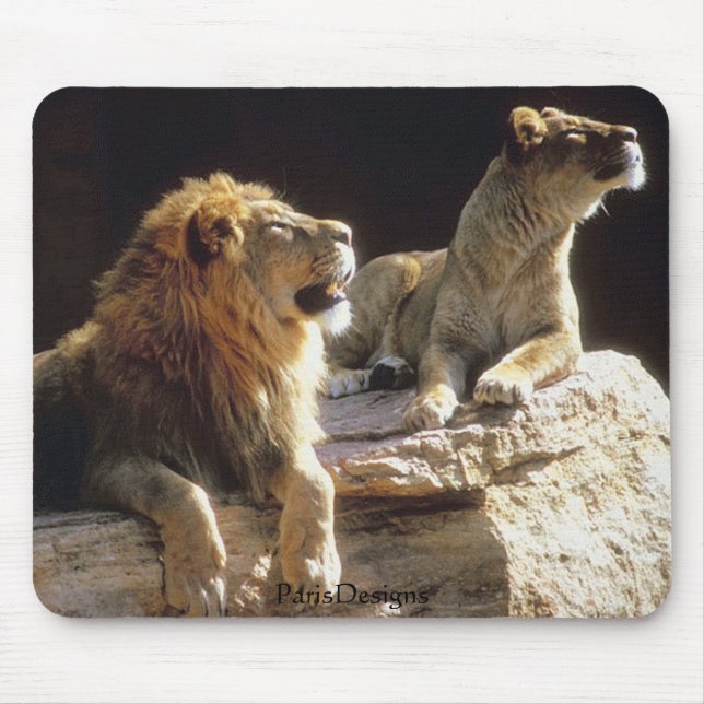 Alfombrilla De Ratón Leones Kenia de la selva (Frente)