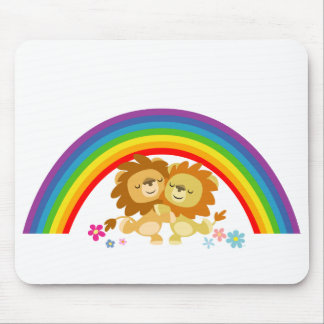 Alfombrilla De Ratón Leones Tango-Lindos Mousepad del dibujo animado