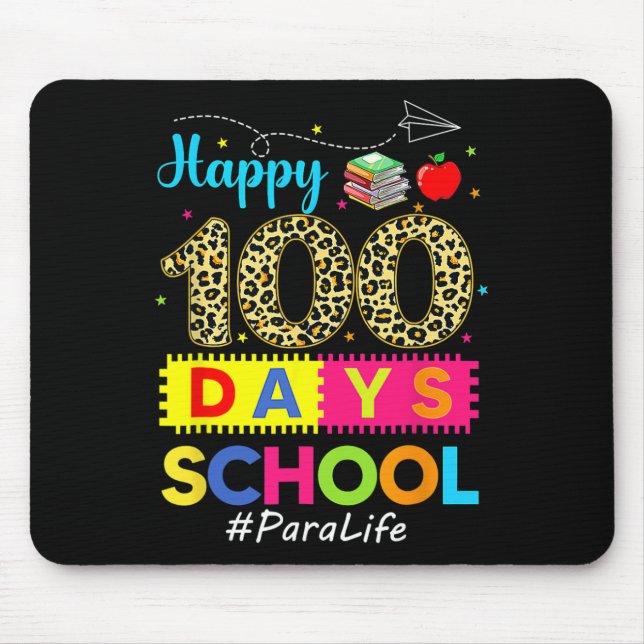 Alfombrilla De Ratón Leopard 100 días de escuela para la vida 100 días  (Frente)