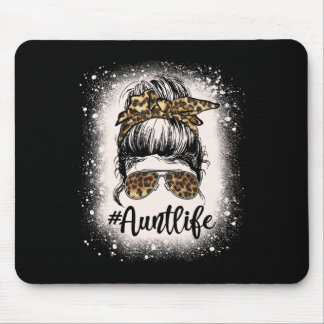Alfombrilla De Ratón Leopard Aunt Life Messy Bun Bleached Auties Chica