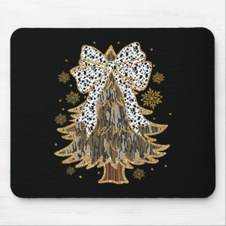 Alfombrilla De Ratón Leopard Coquette Bow Camo Caza de Árbol de Navidad