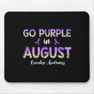 Alfombrilla De Ratón Leopard Go Purple en agosto: Conciencia sobre la s