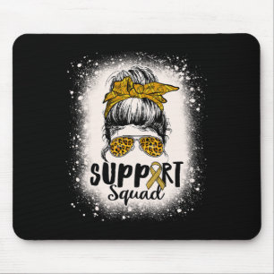 Alfombrilla De Ratón Leopard Women Messy Bun RSD y CRPS Awareness Ble