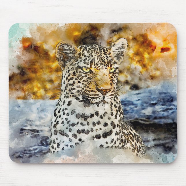 Alfombrilla De Ratón Leopardo africano (Frente)