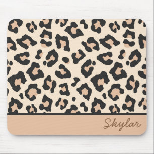 Alfombrilla De Ratón Leopardo Cheetah Animal Print Personalizado Cursiv