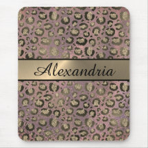 Leopardo Purpurinoso de oro Rosa